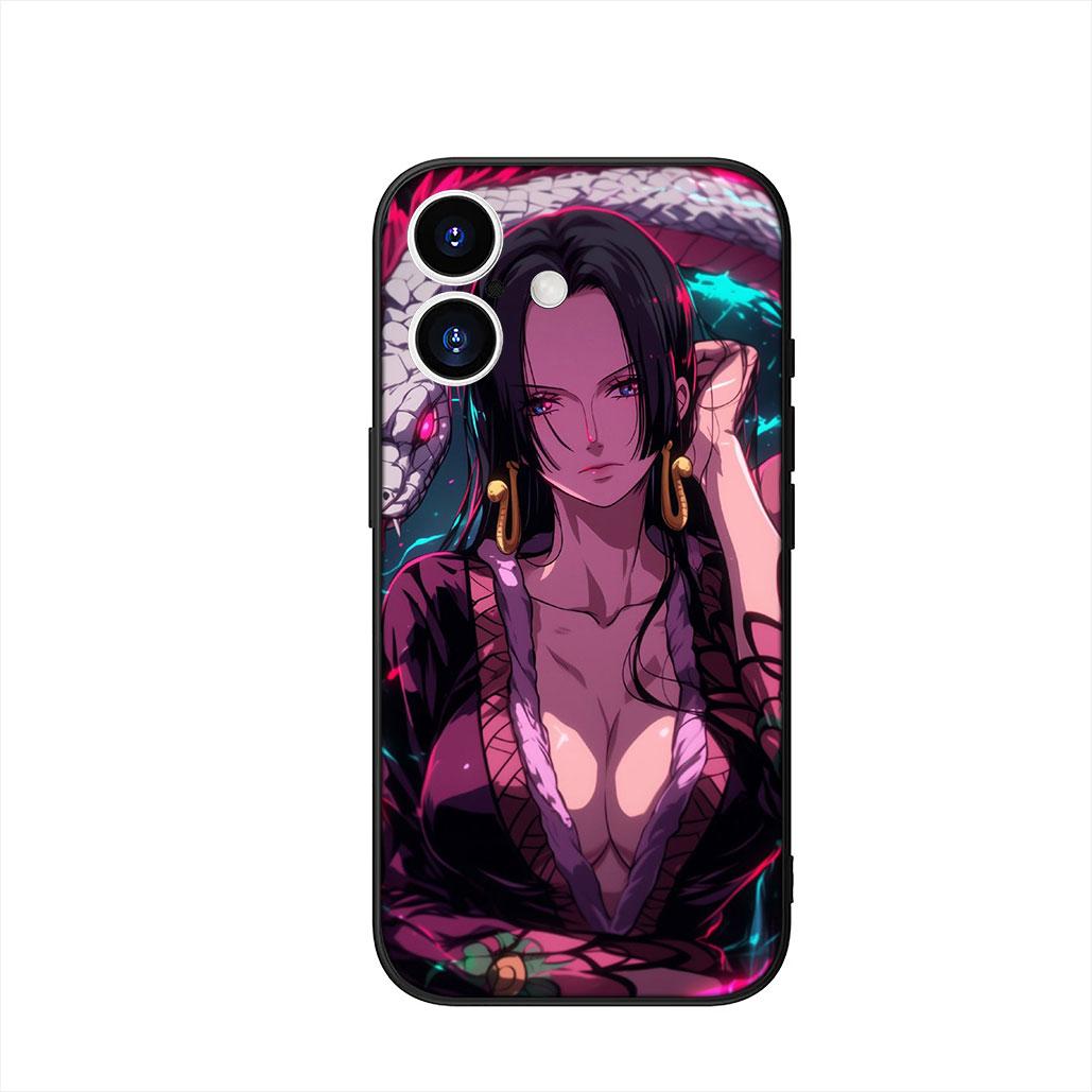 

One Boa Hancock Pieces Luffy Zoro Phone Cover Case for Apple iPhone 16 15 14 Plus 13 12 Mini 17 Pro Max + 16E Air 16+ ProMax iPhone Air