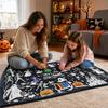 Kids Halloween Doodle Drawing with Markers, 130150 Cm Large Coloring Blanket for Children Family Activity