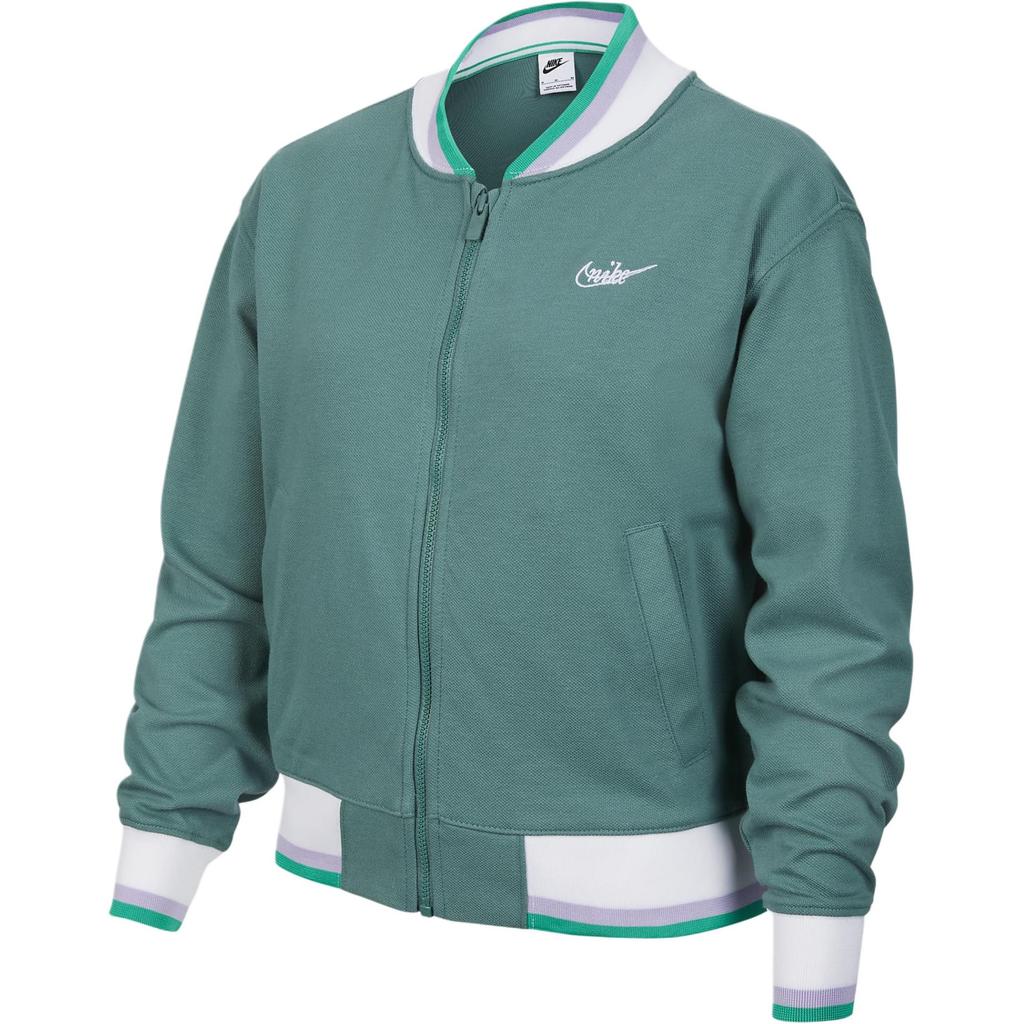 Nike Jacket Zipper Color Block Loose Kids Jackets Coastal-Blue FV0193-361