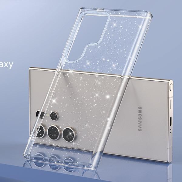 Transparent glitter for Samsung A56 Samsung S25ultra mobile phone case S23ultra double-sided film A53