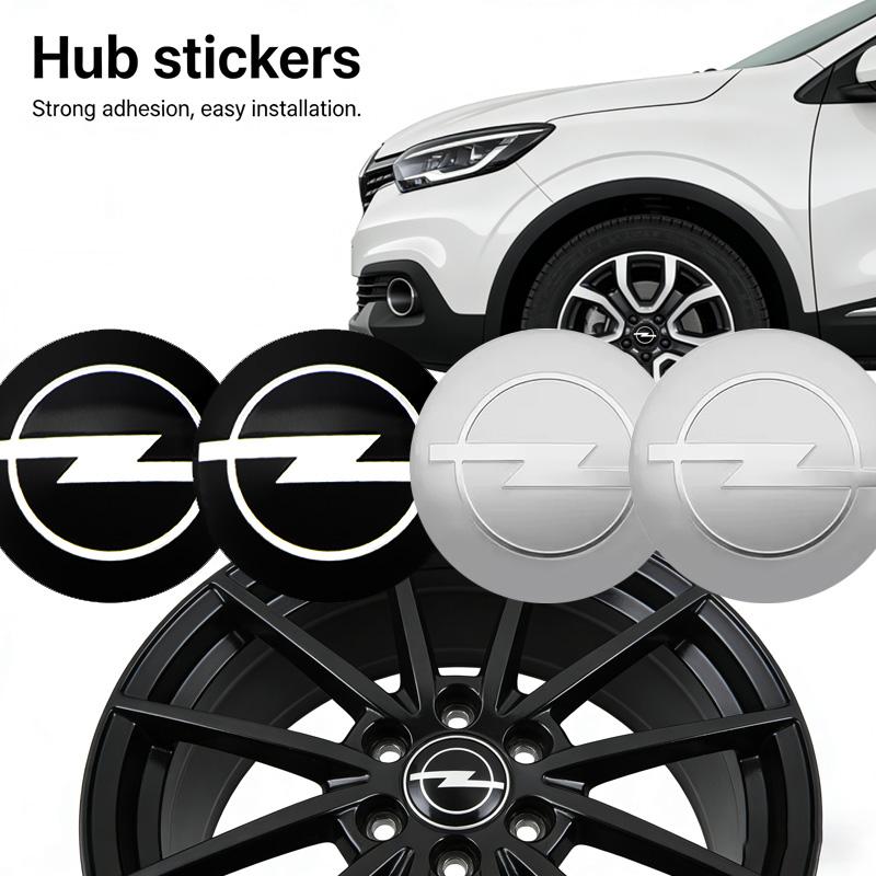 4 st Bilhjulscenterkåpor Emblem Klistermärke Klistermärken För Opel Corsa Astra Insignia Vectra Zafira Meriva Mokka Grandland Vivaro