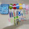 Novice Crochet Kits Portable Hand Diy Knitting Tools Crochet Hooks Kits With Storage Bag Yarn Weave Knitting Needles Set Weaving