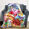 1pc Kirby Fantasy Soft Skin-Friendly Flannel Blanket with Digital Printing, Various Sizes Available for Family, Friends, Birthday