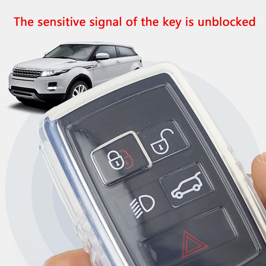 Clear Transparent Tpu Car Smart Key Cover Case For Land Rover Range Rover Sport Evoque Velar Discovery Defender 90 110 Jaguar