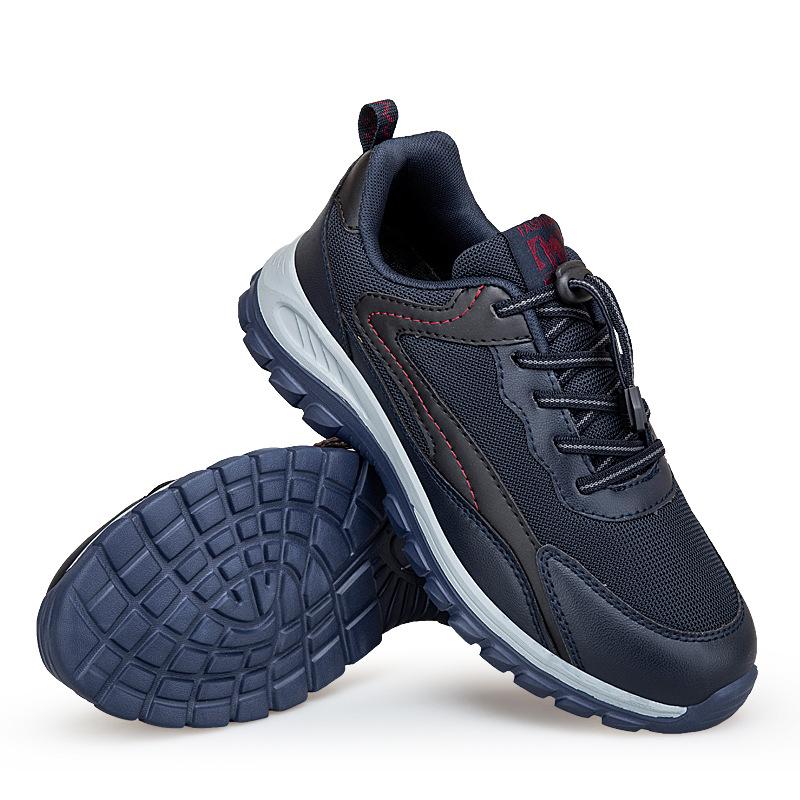 Elderly shoes fly-woven mesh breathable light walking shoes parents sports running shoes elastic band mother shoes men's shoes