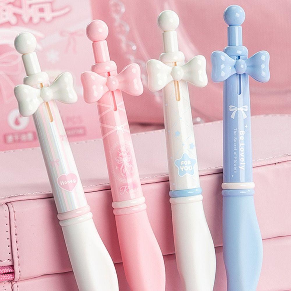 4PCS Quick Drying Neutral Pen 0.5mm Black Ink Writing Tool Multifunctional Ballpoint Pen  Students