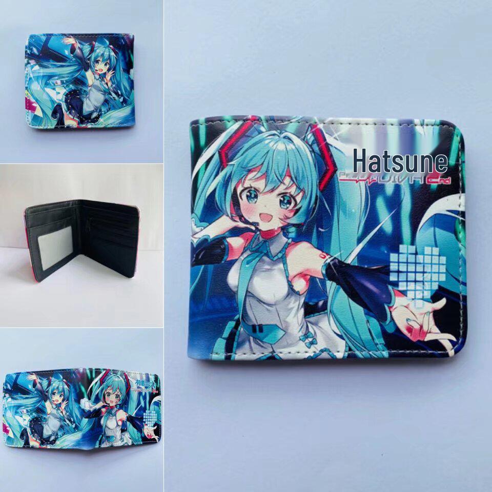 Hatsune Miku Anime Portemonnee & Kaarthouder - Heren & Dames Lederen Portemonnee met Geldclip.