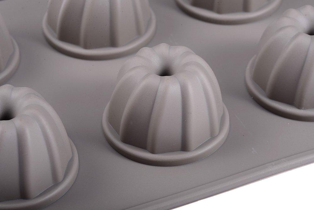 Silicone Flex Silicone Cupcake Cake Chocolate Mold, Mold, Non-Stick Mold, Heat-Resistant, Confectionery, Mold, DIY, Confectionery, Kugelhopf, 8-Cup