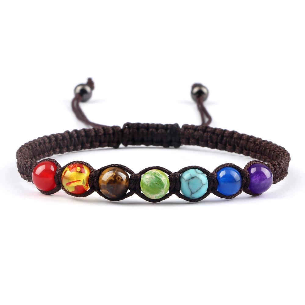Handmade Seven-Color Yoga Energy Bead Bracelet
