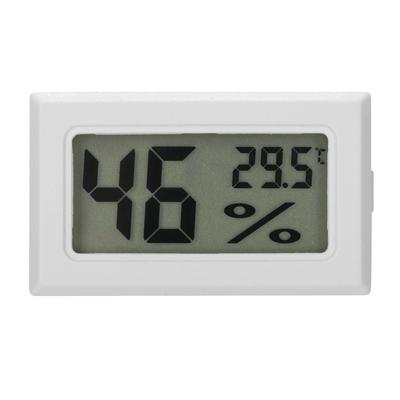 Pet Reptile Hygrometer Embedded Fish Tank Thermometer with Large Digital Display White