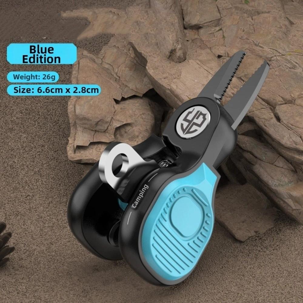 Mini Size Portable Fishing Scissors Serrated Blade Fishing Line Scissors  Lure Fishing Blue
