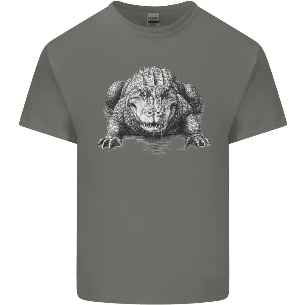 Alligator Drawing Crocodile Unisexs Light Cotton TShirt