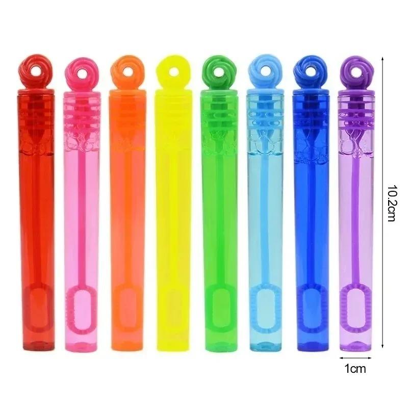 48/10 Pezzi Bottigliette Colorate con Bolle Tubetto Bacchetta Liquido Bottiglie Vuote Sapone Giocattoli per Bambini Decorazioni Bomboniere Festa di Compleanno Matrimonio