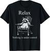 Rilassati Niente è Sotto Controllo T-Shirt Divertente Procione Arreso