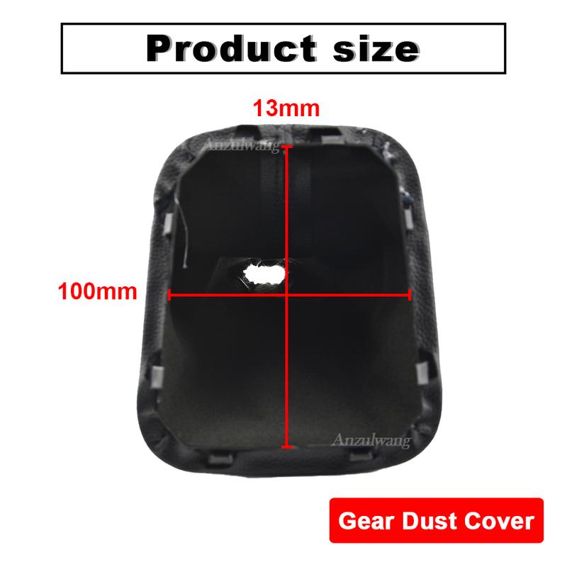 Black Leather Gear Stick Shift Gaiter Boot Cover For Toyota Corolla 2007-2013 Car Shift Knob Parking Handbrake Gaiter