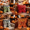Halloween Pillow Cover With Ghost And Spider Web Design For Living Room Decor