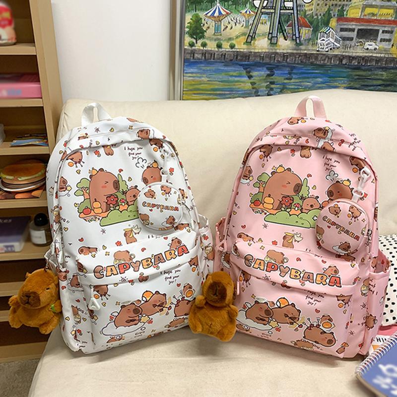 2025 New Printed Student Backpack Large Capacity Lightweight Ridge Protection Backpack Cute Cartoon Casual Joker Schoolbag