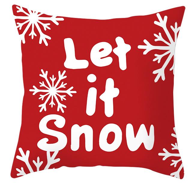 Christmas Elk Pillow Cover Home Gift Cushion Cover Fabric Sofa Pillow Cover
