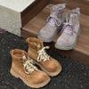Cowhide thick-soled height-increasing versatile Martin boots women's 2025 new women's boots women's explosive short boots are light and not tiring