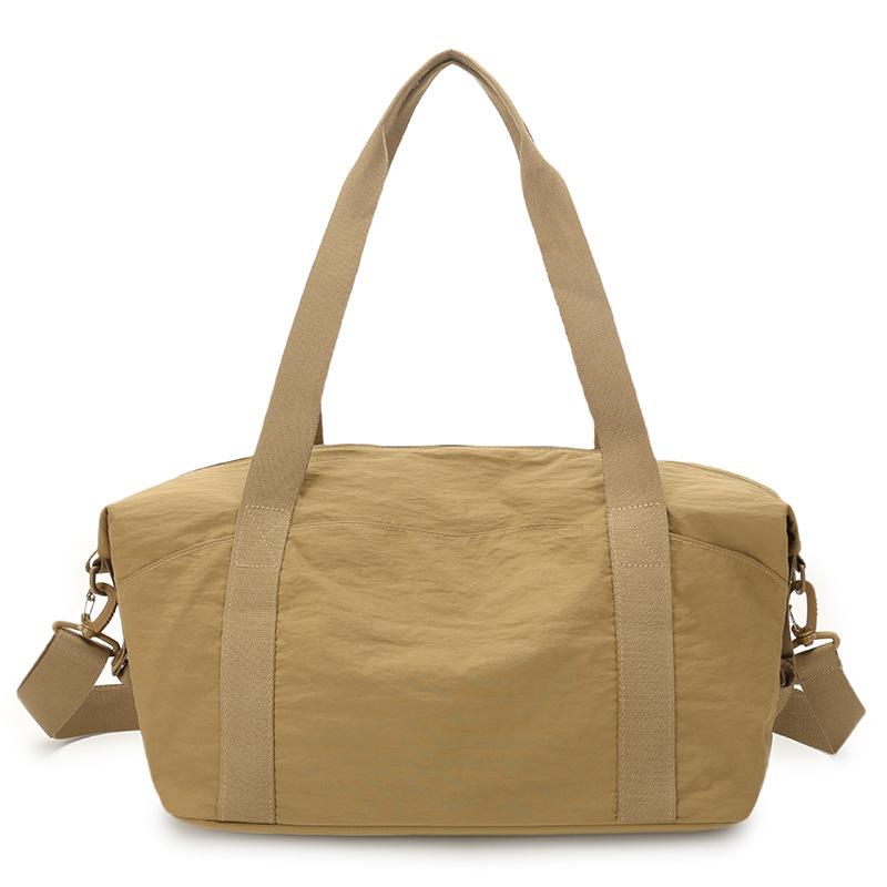 

Lightweight Travel Bag Women s Shoulder Bag Large Capacity Sports Fitness Bag Multifunctional Solid Color Crossbody Bag коричневый