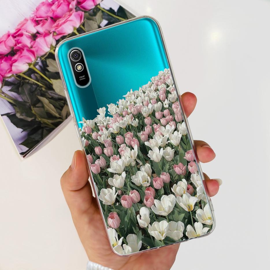 For Xiaomi Redmi 9A Case Redmi 9AT Stylish Painted Cover Clear Silicone Phone Case For Xiaomi Redmi 9A Sport Redmi9A T Soft Bags