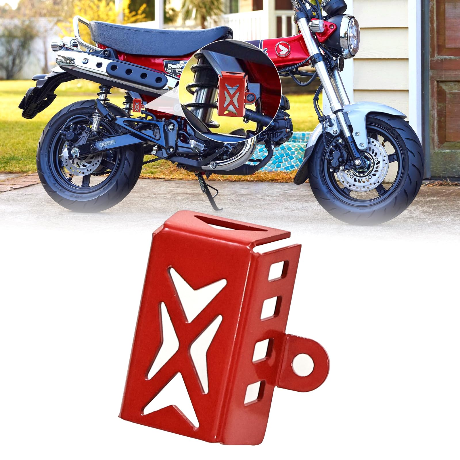 

Applicable DAX 125 ST 125 Monkey125 Oil Cup Protection Drop red/black красный