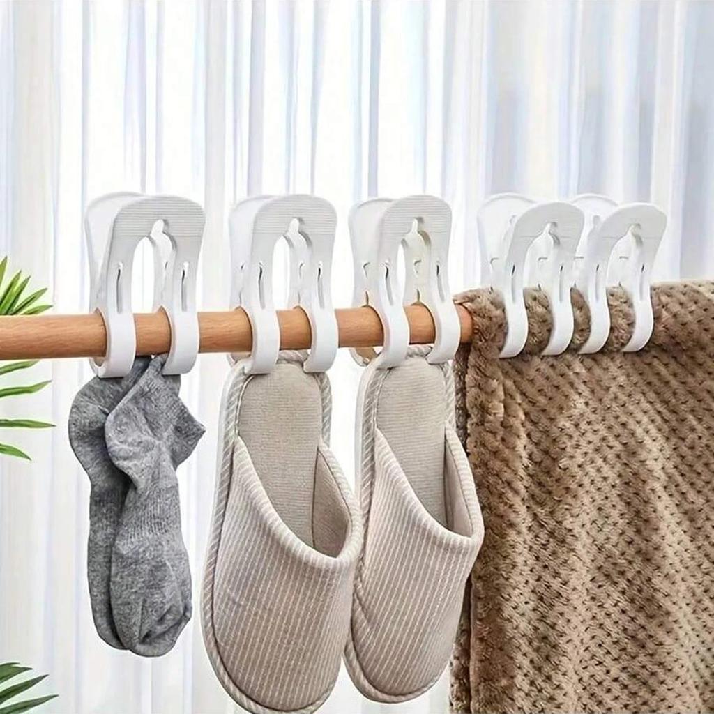 1pc - Large multifunctional drying rack, anti slip clip, spring clip, laundry room storage, plastic drying rack, (color random)