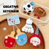 2Pcs/set Fashion Cartoon Racquet Keychain Plush Racquet Set Toy Pendant Bag Decoration Best Friend Pendant