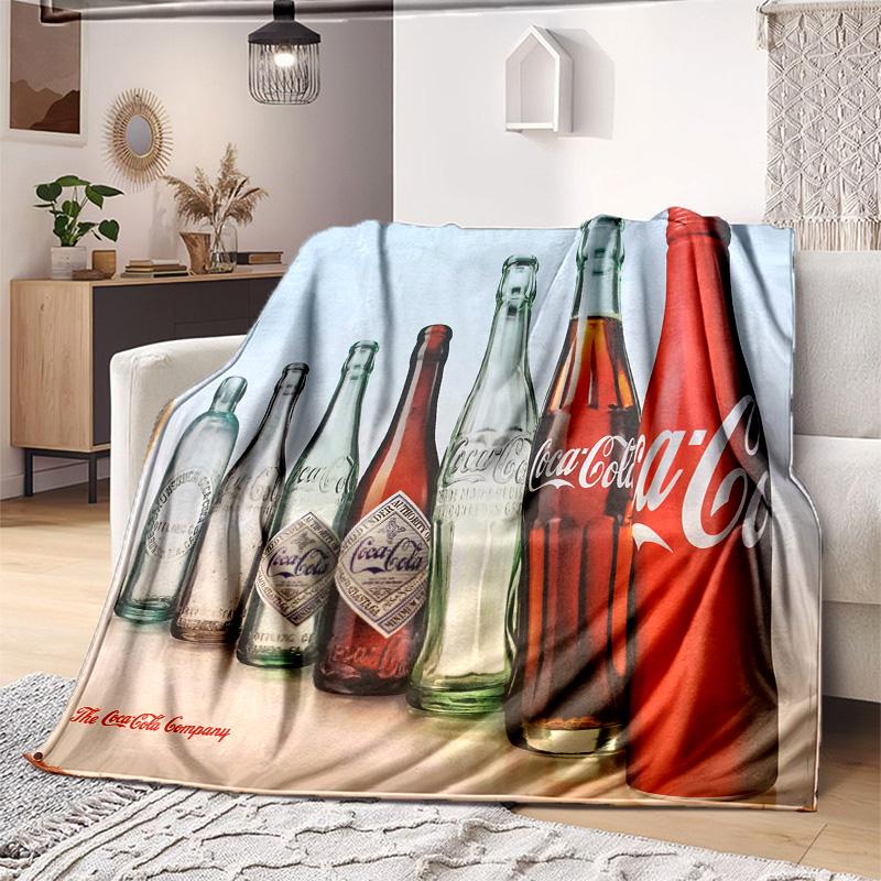 Cocacola Vintage Bottle Blanket Soft Comfortable All Seasons Perfect Sofa Office Naps Blanket Gift Idea Birthday Present Christmas Gift