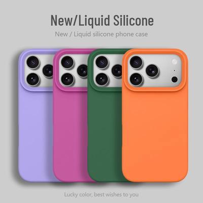 Large Hole Silicone Case for Apple 17 Pro Max: Airbag Drop-proof, Protective, Simple Design