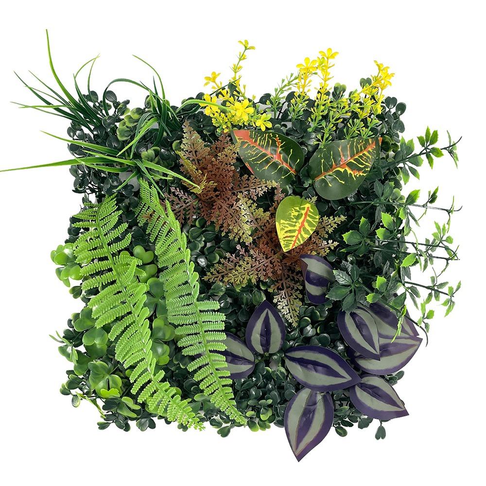 DIY Artificial Plant Wall Panel Sunflower Artificial Fern Grass  Background Wall Decoration