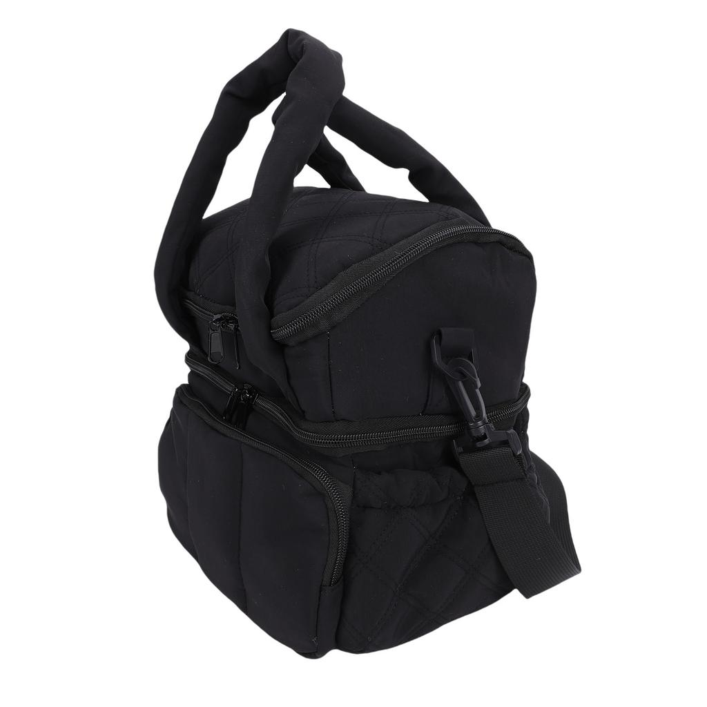 Double Deck Insulated Lunch Box proof Reusable Large Capacity Puffer Lunch Bag for Picnic