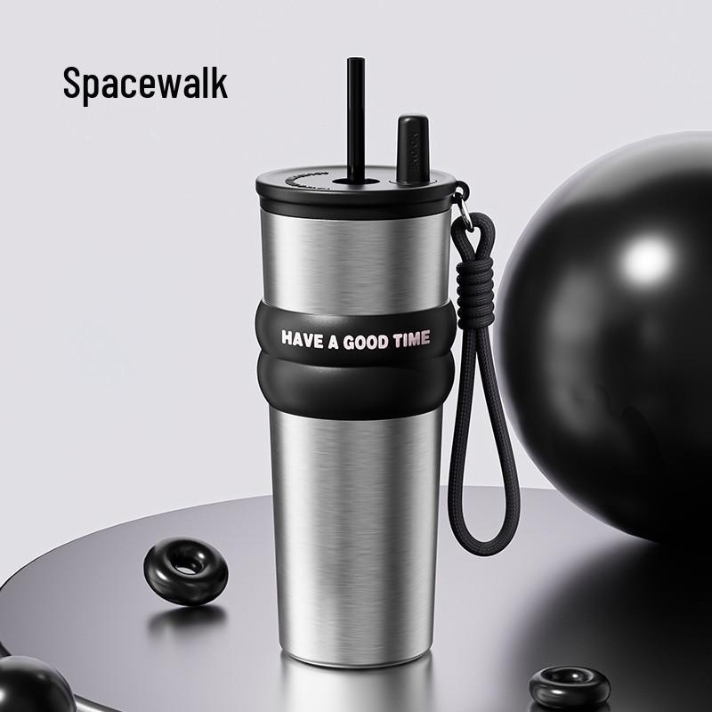 316 Stainless Steel Insulated Travel Mug - Large Capacity Straw Cup for Men & Women