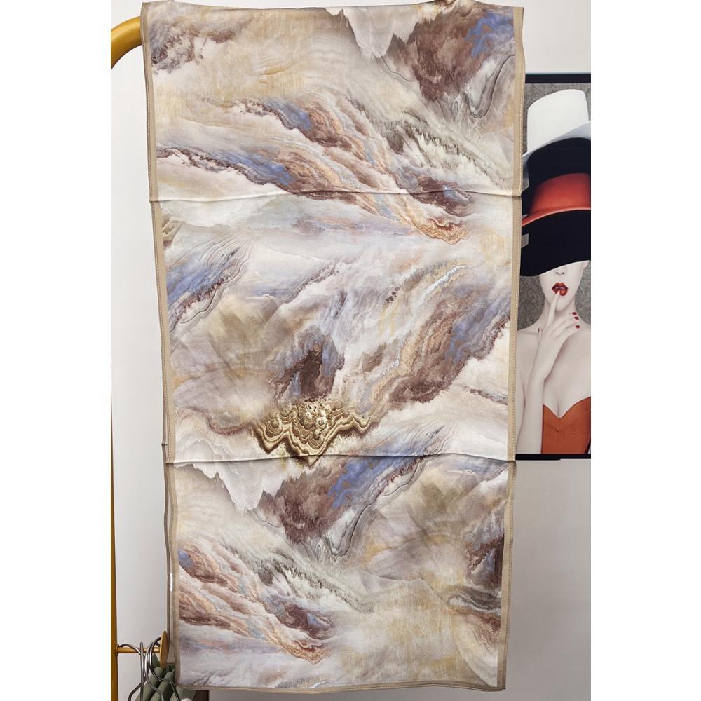 Light Luxury Astrolabe Silk Silk Scarf Spring And Autumn Medium And Long Bow Mulberry Silk Streamer Holiday Gift