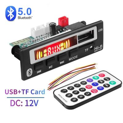 DC 12V Bluetooth 5.0 Dekódovacia doska Bezdrôtový MP3 WAV WMA FLAC APE Prehrávač Audio Súprava pre Autoreproduktory S USB U Diskom TF FM Rádio Hudobný Audio Modul Prijímač