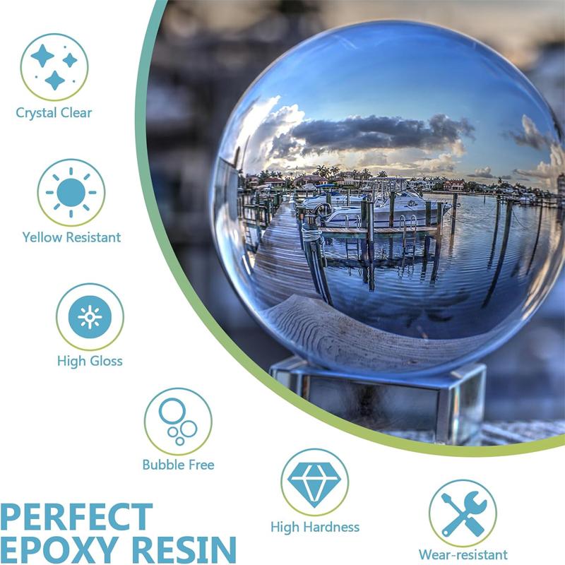 Newly Formulated Epoxy Resin Kit – Crystal Clear, Strong, Bubble-Free, 1:1 Ratio Epoxy Resin for DIY Art & Mold Casting