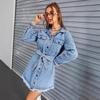 Women's European & American Retro Slimming Long Sleeve Denim Dress