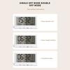Digital Alarm Clock Foldable Design Quiets Operations Temperature Date Display LCD Transparent Screen For Home Office