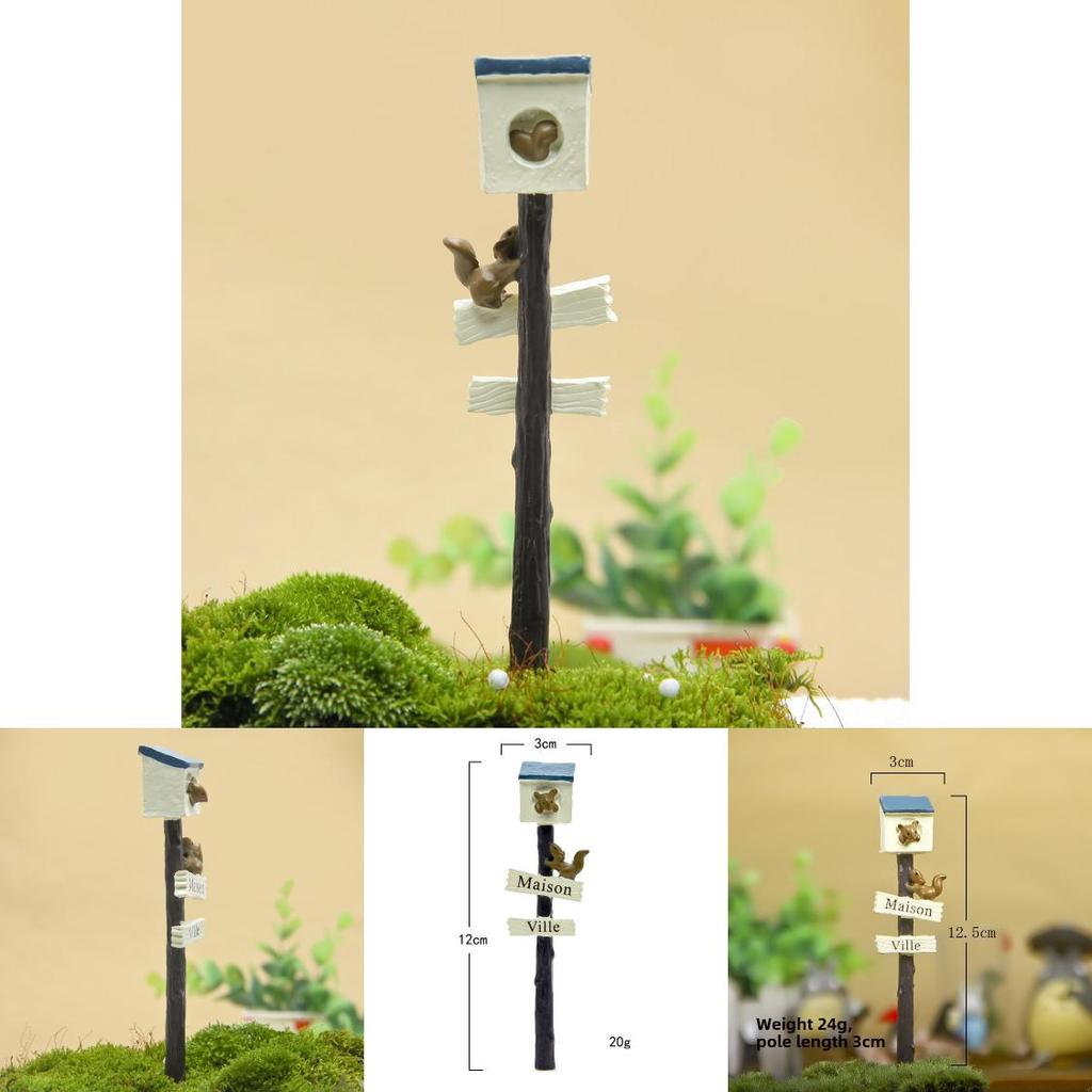 Creative Squirrel Mailbox Microscopic Scene Decoration Props Mini Model Ornament For Office And Home