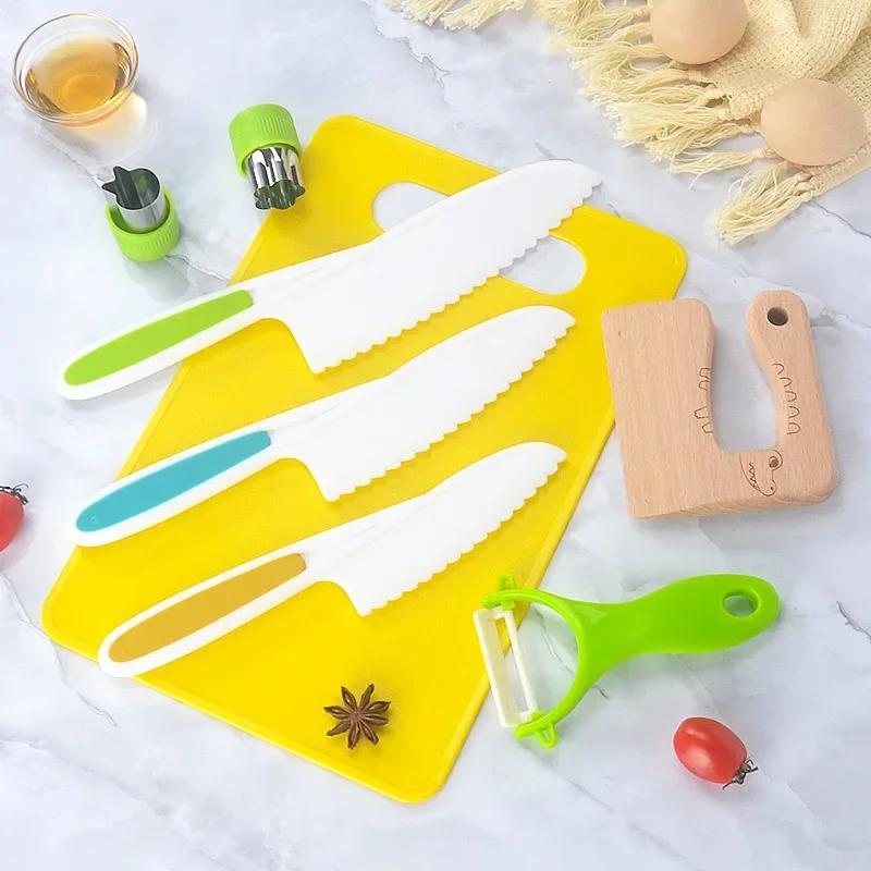 13/17PCS Kids Cooking sets Real Cooking Montessori Kitchen Tools for Toddlers Kids Safe Knives for 2/3/4/5/6/7/8 Year Old