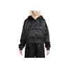 Nike Printed Letter Hooded Long-Sleeve Jacket Women Jackets Black DV8083-010