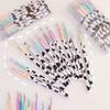 10 pz 0.38mm Penne Gel Impugnatura Comoda Portatile Inchiostro Uniforme Creativo Scrittura Liscia Multicolor Design Della Mucca Firma Penne Forniture Per Ufficio