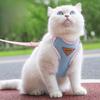 Katentuigje en Lijn voor Wandelen, Ontsnappingsbestendig Zacht Verstelbaar Vesttuigje voor Katten, Gemakkelijke Controle Ademend Kattenjasje