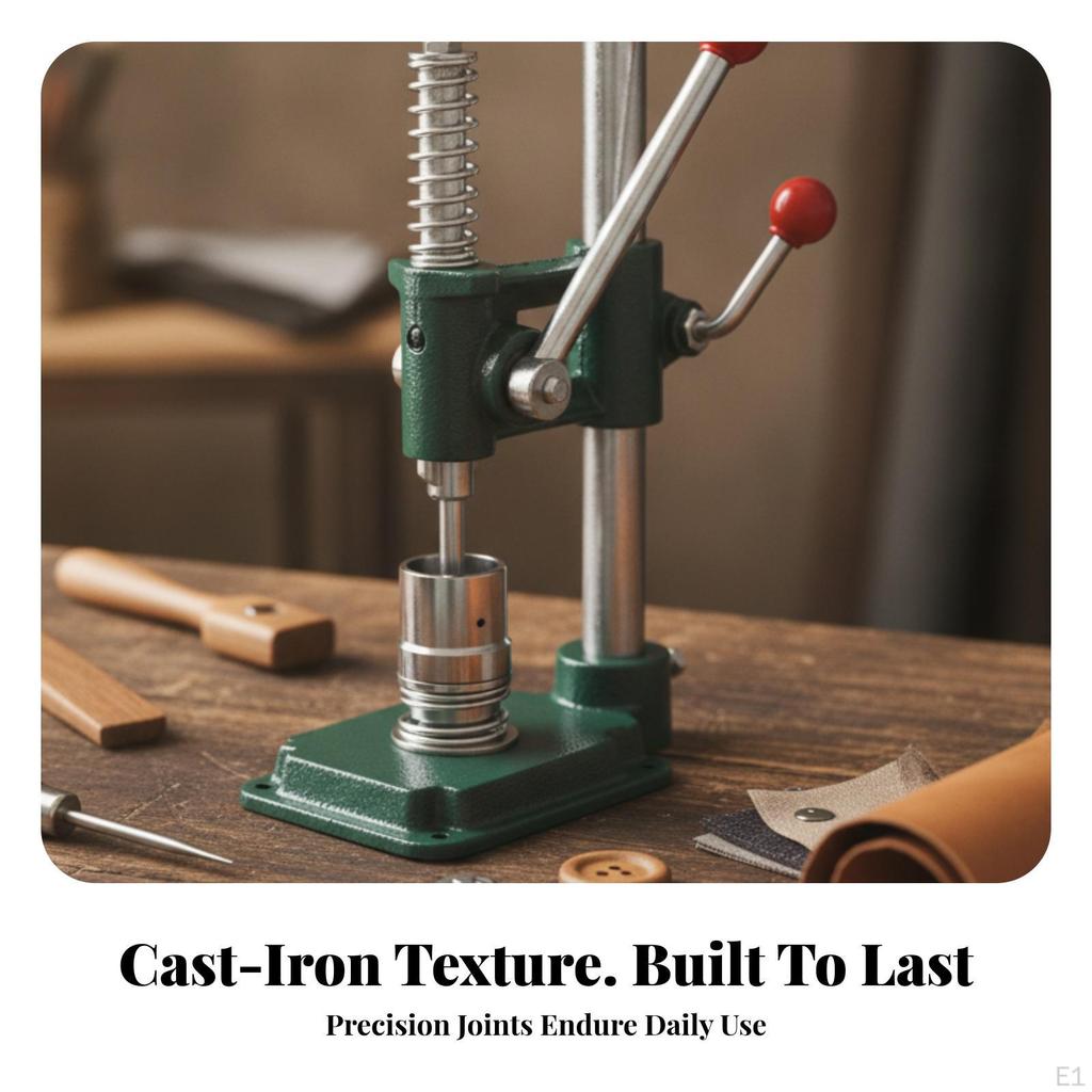 Hand-Press Button Machine Resistente Instalador De Botones Cast-Iron