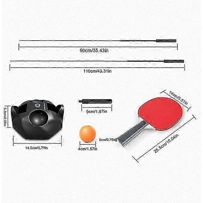 Table Tennis Trainer with Flexible Shaft, Height-adjustable Table Tennis Vision Trainer, Suitable for Indoor and Outdoor Play for Adults and Children-