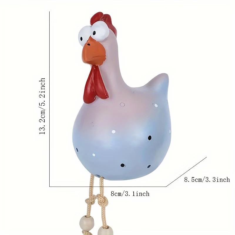 Funny Big-Eyed Long-Legged Chicken Decorative Ornament Rooster Figurine Resin Animal Statue Garden Yard Decoration Home Decor
