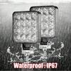 1/2PCS 45W Mini Square LED Work Light – Powerful Flood/Spot Beam for Off-Road Vehicles (Cars, Trucks, ATV, UTV, SUV)