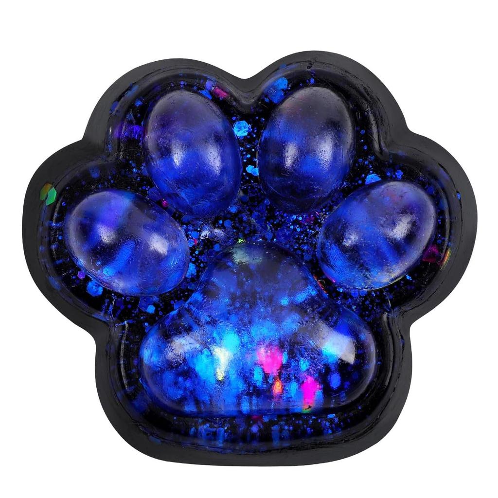1 Stück Dunkler Sternenhimmel Katzenpfote Squishy Fidget Spielzeug Weiche Niedliche Katzenpfote Langsamer Rückprall Knet-Druckentlastungsspielzeug Für Kinder Weihnachtsgeschenke