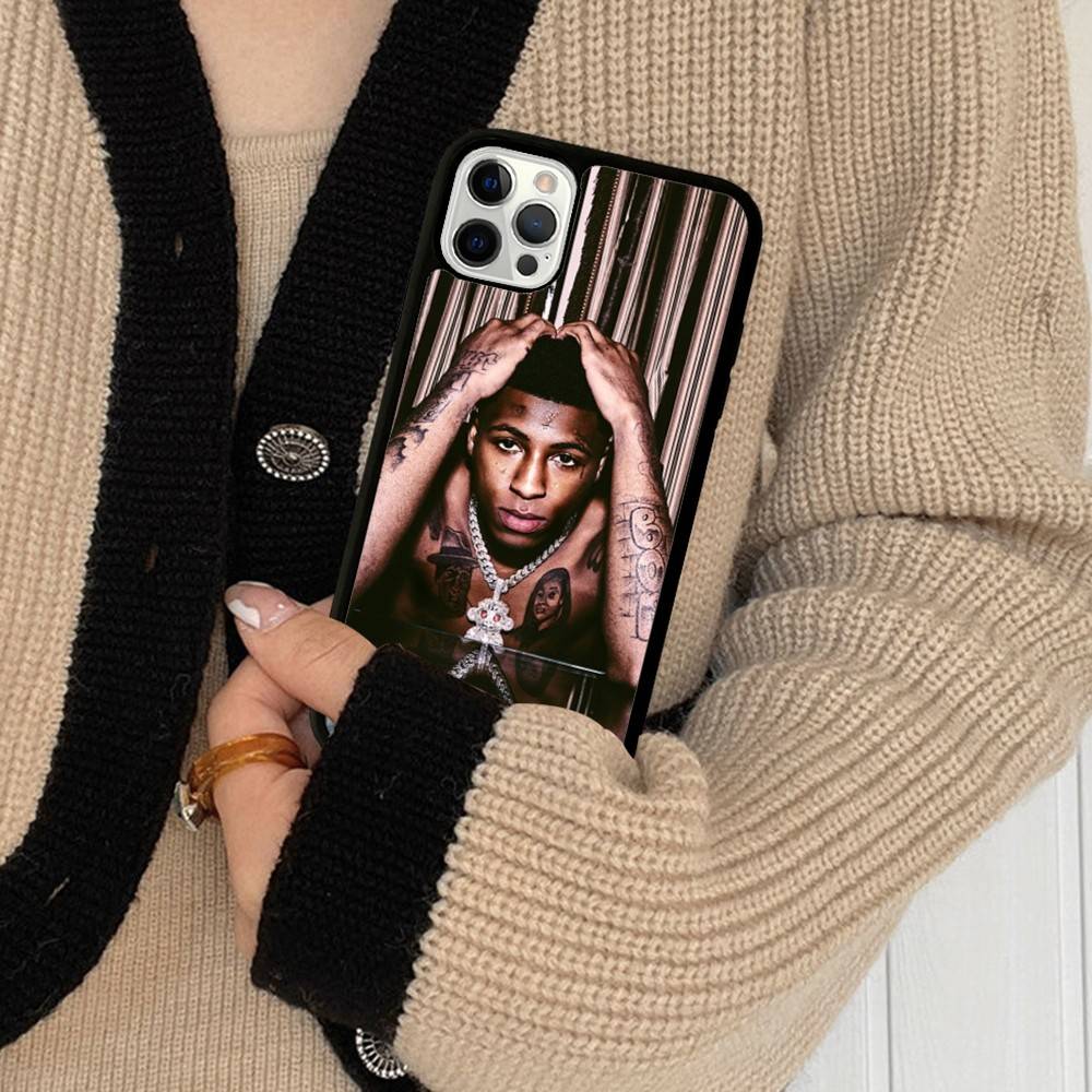 Singer YoungBoy Never Broke Again PC+TPU Phone Case For IPhone 17 16 15 14 PRO MAX 11 12 13 PLUS MINI Cover