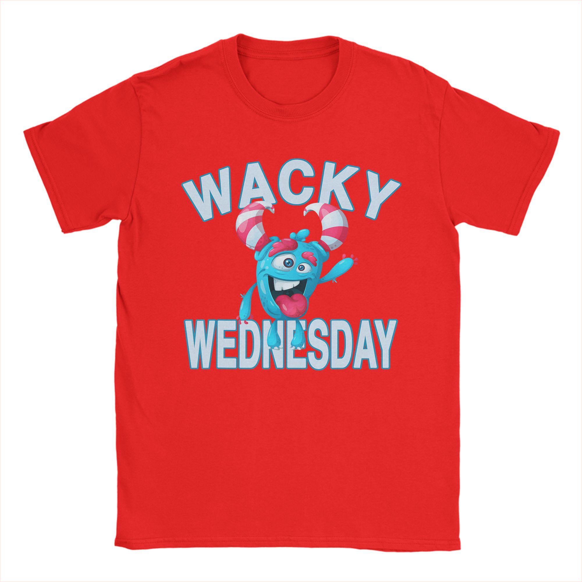 

Wacky Wednesday Spirit Week Party Day TShirt Unisex Leisure Pure Cotton Tee Shirt Crew Neck Short Sleeve T Shirt Unique Clothes S